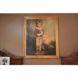 Vintage Master James Alexander Simpson Amazing Print with Gold Frame